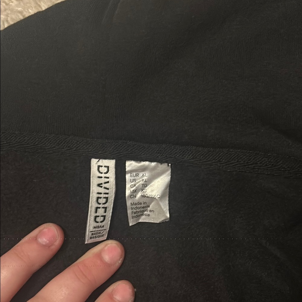 H&M Black Zip-Up Hoodie